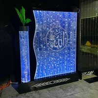 Panneau de séparation décoratif mural moderne et mobile en acrylique transparent, design côtier, avec éclairage LED RGB, pour salon de manucure et mariage