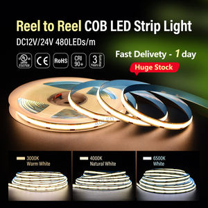 Bande LED COB 5m 480 puces, garantie 3 ans, DC24V, étanche IP67, pour éclairage mural linéaire et vitrines. - Product Image 4