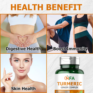 Private Label Turmeric Ginger Complex Softgels with Turmeric Extract Supports Immune Function Overall Health Wellness Softgels - Product Image 6