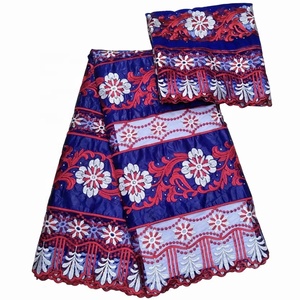 Tissu <span class=keywords><strong>Bazin</strong></span> africain brodé en dentelle de coton, haute qualité, H & D, nouvelle collection - Product Image 5