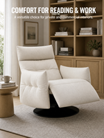 Fauteuil inclinable manuel moderne OEM/ODM à base en acier au carbone, idéal pour salon, salle à manger, hôtel, bureau à domicile – Vente directe usine