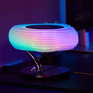 Modern LED Bedside Smart Table Lamp With Built-in TWS BT Speaker And Wireless Charger For Home And Office