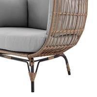 Mobilier d'Intérieur et d'Extérieur Moderne de Grand Espace pour Salon de Chambre à Coucher Chaise de Patio en Rotin de Luxe et de Jardin avec Coussins