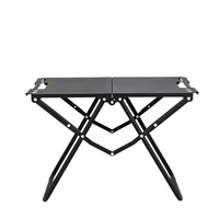Table tactique pliable multifonctionnelle, légère, empilable, mobilier d'extérieur pour le camping et le pique-nique, en acier au carbone