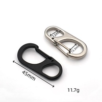 Mousqueton tactique simple en acier inoxydable à ressort souple, à dégagement rapide, pour paracorde, plongée, EDC, escalade, motard, bricolage