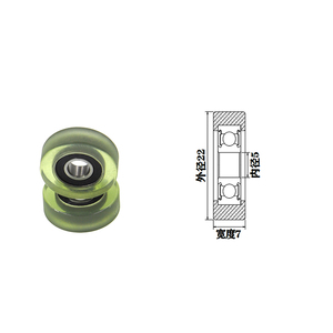 SEMEI食品グレードベルトコンベアポリウレタン溝付きローラーPU62522-7 5x22x7mmスライドガイドローラーホイール - Product Image 5