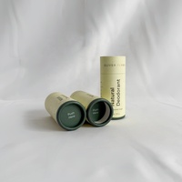 100% biodégradable écologique déodorant bâton boîte biodégradable personnalisé cylindre Tube emballage Push Up baume à lèvres papier Tube