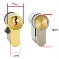 Cylindre de serrure de porte à mortaise en alliage de zinc de qualité OEM, profil européen, rainure serpent, résistant à l'eau, installation facile