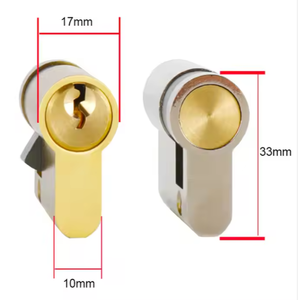 Chất Lượng Tốt Euro Hồ Sơ Xi Lanh 60-100Mm Brass Lỗ Mộng Key Xi Lanh Khóa Nickel Mạ 3 Phím Tùy Chỉnh Màu Sắc - Product Image 2