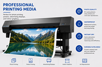 Film Foto RC Opaque 170 Mikron Tahan Air Glossy Opaque RC Film Inkjet PET Dapat Dicetak Dua Sisi