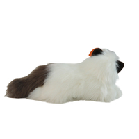 Peluche réaliste chat à poils longs, animal en peluche en gros, coton PP, en stock, OEM personnalisé, cadeau pour enfants