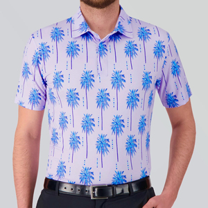 เสื้อโปโลกอล์ฟ OEM พิมพ์ลายทั้งตัว 90% โพลีเอสเตอร์ 10% สแปนเด็กซ์ พร้อมออกแบบปกเสื้อ โลโก้ และงานปักตามสั่ง - Product Image 4