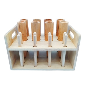 Wholesale 8pcs Wooden Sound Tube with Wooden Holder Orff Percussion Instrument For Preschool Classroom <b>Musical</b> Teaching Aids - Product Image 1
