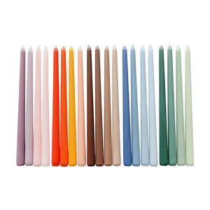 Nordic Morandi Long Pole Candle Wedding Souvenir Banquet Candlelight Dinner Party Multi-Color Long Pole Candle