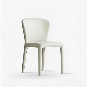 Sillas de Comedor Minimalistas Italianas, Sillas para Mesa de Comedor y Sala de Estar, Sillas Negras de Algodón de Estilo Minimalista, Sillas con Respaldo - Product Image 4