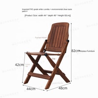 Chaise pliante en bois de haute qualité pour l'extérieur Chaise de salle à manger de jardin imperméable