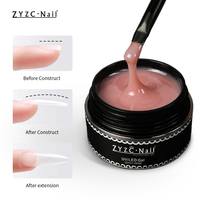 Gel adhésif couleur nude pour ongles, forte adhérence, livraison rapide, faible MOQ pour la décoration des ongles et les fournitures de salon