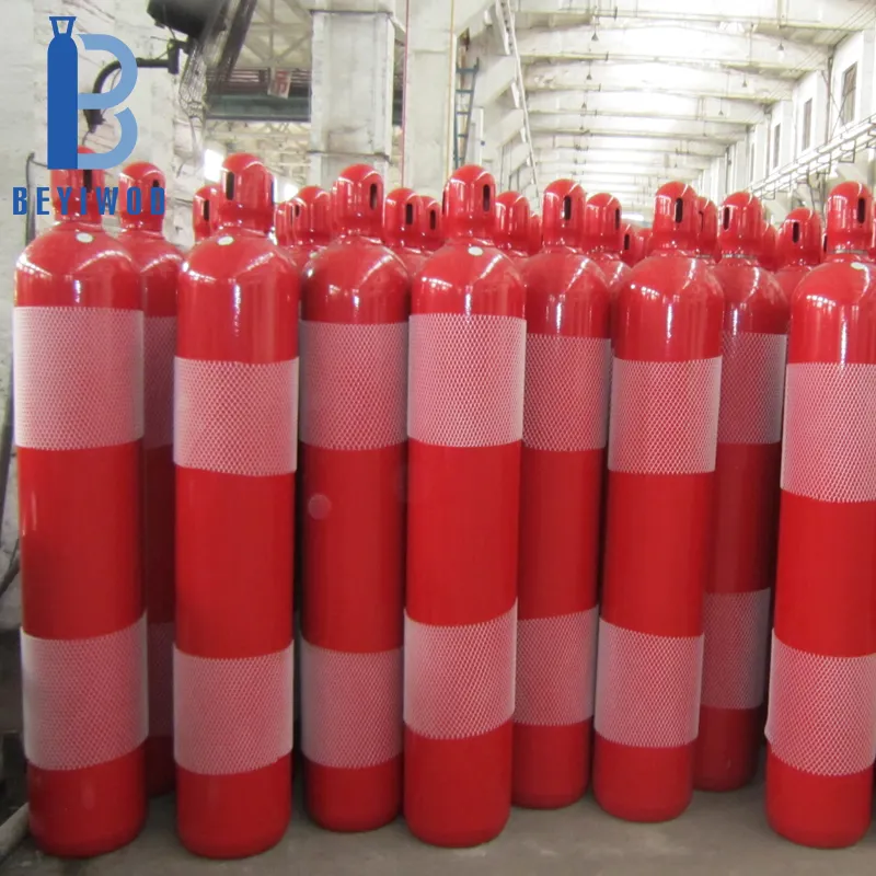 BEYIWOD-botella de dióxido de carbono de acero, cilindro de tanque de Gas Co2 para acuario, bebidas y incendios, 2L, 5L, 8L, 10L, 15L, 20L, 40L, 50L, 68L