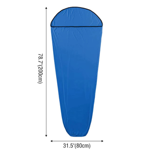 WOQI Doublure <span class=keywords><strong>de</strong></span> <span class=keywords><strong>sac</strong></span> <span class=keywords><strong>de</strong></span> couchage <span class=keywords><strong>de</strong></span> camping Momie Sports pratique poche à glissière Doublure <span class=keywords><strong>de</strong></span> <span class=keywords><strong>sac</strong></span> <span class=keywords><strong>de</strong></span> couchage Feuille propre dormir paisiblement - Product Image 1