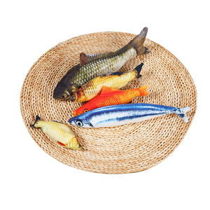 Jouet pour chat en forme de <span class=keywords><strong>poisson</strong></span>, en peluche, avec herbe à chat, résistant aux morsures, pour soulager l'ennui et stimuler les dents - Product Image 3
