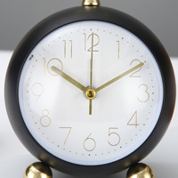 Reloj Despertador Digital de Escritorio con Movimiento Electrónico, Función de Repetición, Forma Geométrica, Pantalla con Agujas, Plástico ABS Ligero y Fácil de Usar