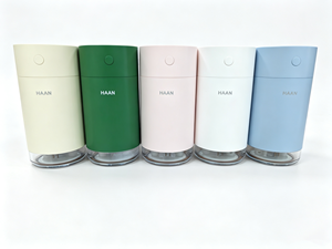 Humidificador dual de 500mL, 2000mAh, 2 modos de niebla, luz nocturna, apagado automático por escasez de agua, humidificador de escritorio para el hogar en Japón y Corea - Product Image 1