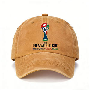 कस्टम लोगो 6 पैनल धोया बेसबॉल कैप खेल हैट्स कैनाडा-मेक्सिको-US वर्ल्ड कप के लिए स्वयंसेवक विज्ञापन टीम हैट - Product Image 1
