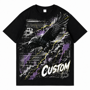 เสื้อยืดแข<span class=keywords><strong>น</strong></span>สั้นคอกลมพิมพ์ลายกราฟฟิตี้สตอร์ม เรเว<span class=keywords><strong>น</strong></span>ออกแบบศิลปะแ<span class=keywords><strong>น</strong></span>วสตรีทแบบกำห<span class=keywords><strong>น</strong></span>ดเอง SG20-001 - Product Image 2