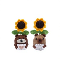 En gros, Ornements et poupées amigurumi au crochet faits main, mignons, en forme d'animaux, de plantes et de tournesols, pour le soutien émotionnel, avec étiquette positive