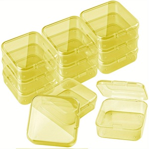 Boîte de rangement carrée transparente en plastique de 5.5cm, pour bijoux, perles, strass, accessoires de peinture au diamant - Product Image 4