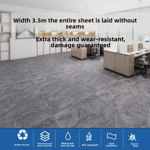 <span class=keywords><strong>Suelo</strong></span> Vinílico de PVC de 3.5 <span class=keywords><strong>Metros</strong></span> de Ancho, Engrosado, Resistente al Desgaste, para Colocación Directa sobre Cemento, Impermeable, Antideslizante, Moderno - Product Image 4