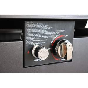 Mesa de Fogatas para Exteriores Db, 25 H x 42 W, Rectangular de Acero Negro, Decoración de Jardín a Gas Propano - Product Image 3