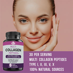 Capsules de collagène complexe, acide hyaluronique, biotine, vitamine C, améliorent l'immunité, blanchissent la peau, favorisent la santé des cheveux et des ongles, 60 capsules - Product Image 3