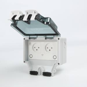 <span class=keywords><strong>Prise</strong></span> de courant étanche IP66 de style IS IGERCN, <span class=keywords><strong>connectée</strong></span> WiFi <span class=keywords><strong>Tuya</strong></span>, 16A, avec minuterie pour appareils électroménagers, <span class=keywords><strong>prise</strong></span> réseau NFC standard IS - Product Image 4