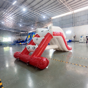 EJIA Toboggan <span class=keywords><strong>aquatique</strong></span> gonflable de 13 pieds pour les fêtes estivales, petit bateau à rames avec toboggan pour enfants, échelle d'escalade - Product Image 6