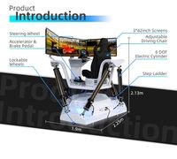 Simulateur de course automobile SportVR 360 degrés 6D, 3 écrans, simulateur de conduite automobile, machine de jeu de course automobile