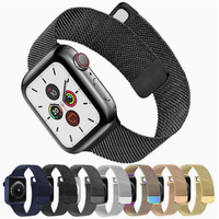 Bracelet magnétique Milanese Loop pour Apple Watch S12 11 10 9 8 7 6 5 SE, bracelet en acier inoxydable IWatch 40 mm 44 41 45 42 46 38 49 mm