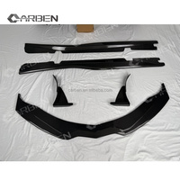 Kit carrosserie en fibre de carbone comprenant un spoiler avant, des jupes latérales et un diffuseur arrière, adaptés à la Chevrolet Corvette C7.