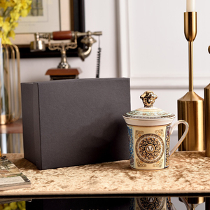 Coffret Cadeau 30ème Anniversaire – Tasses en Porcelaine Fine avec Couvercles en Forme de Tête pour BFF, Idéal pour le Thé de l'Après-midi au Bureau, Ensemble de Tasses Présentables - Product Image 1