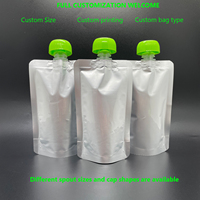 135 ℃   Pochette Doypack en aluminium à bec verseur, résistante aux hautes températures et anti-fuite, pour emballage de liquides (sauces, jus) et aliments stérilisables
