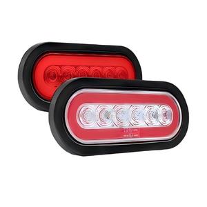 <span class=keywords><strong>ECE</strong></span> R7 Zertifizierte Ovale LED-LKW-Rückleuchte 6 Zoll Einbau-Anhänger-Brems-Stopp-Blinker-Kombinationsleuchte mit schwarzer PVC-Dichtung - Product Image 1