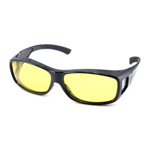 Unisex anti-uv gece sürüş gözlükleri hd gece görüş polarize uv400 sürüş güneş gözlüğü