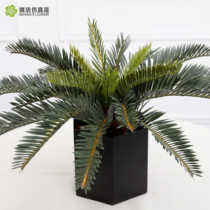 Cicada Artificial de 11 Hojas, 50 cm de Altura, Planta Decorativa de Interior de Alta Simulación - Product Image 4