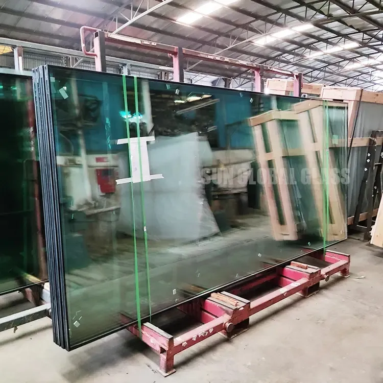 断熱ガラス強化クリア二重壁サーモ3-19mm建築用ガラス