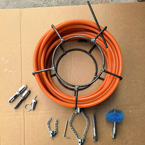 Sonda flessibile per la pulizia <span class=keywords><strong>di</strong></span> scarichi in acciaio, alimentata da trapano a batteria, con cestello, strumento progettato per sbloccare <span class=keywords><strong>tubi</strong></span> intasati da grasso in cucina e fognature - Tianjin - Product Image 1