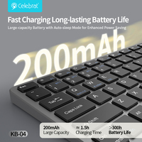 Combo de Teclado y Ratón Inalámbrico Delgado para Juegos KB-04, 2.4G, Recargable, Silencioso, Disponible en Stock