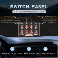 Nouveau design Panneau de commutation en aluminium/plastique pour voiture RGB 60A 80A 120A Panneau de commutation 8 gang Télécommande Autocollant