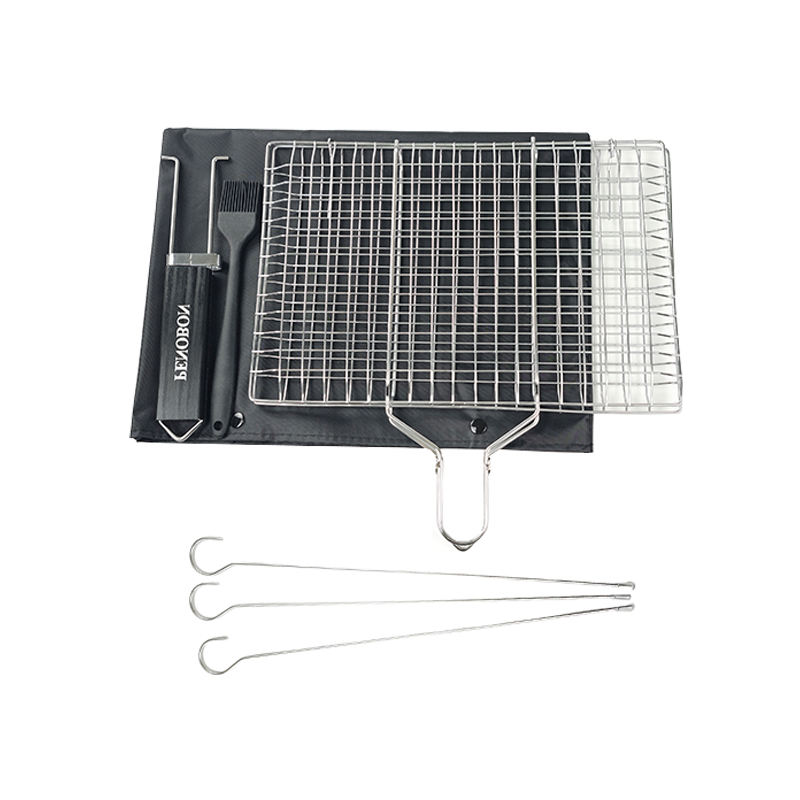 black-55*22*33.5cm+Small black oil brush+3 BBQ sticks