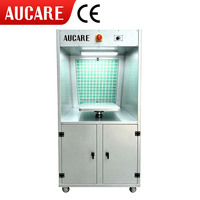 Cabine de peinture à sec avec filtre en fibre de verre, ventilateur à vitesse variable 750W et table réglable en hauteur pour usines de décoration de cadeaux