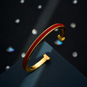 Red <b>String</b> Bracelet <b>Gold</b> Plated Cuff Women's Jewelry Gift Occasion Fashion Accessory - Product Image 1